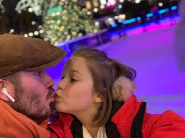 デビッド・ベッカム、またもや６歳娘の「唇にキス」して物議