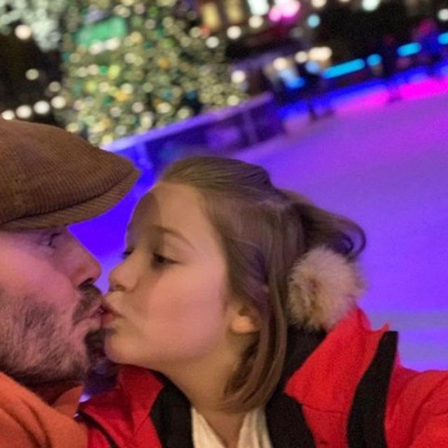 デビッド・ベッカム、またもや６歳娘の「唇にキス」して物議