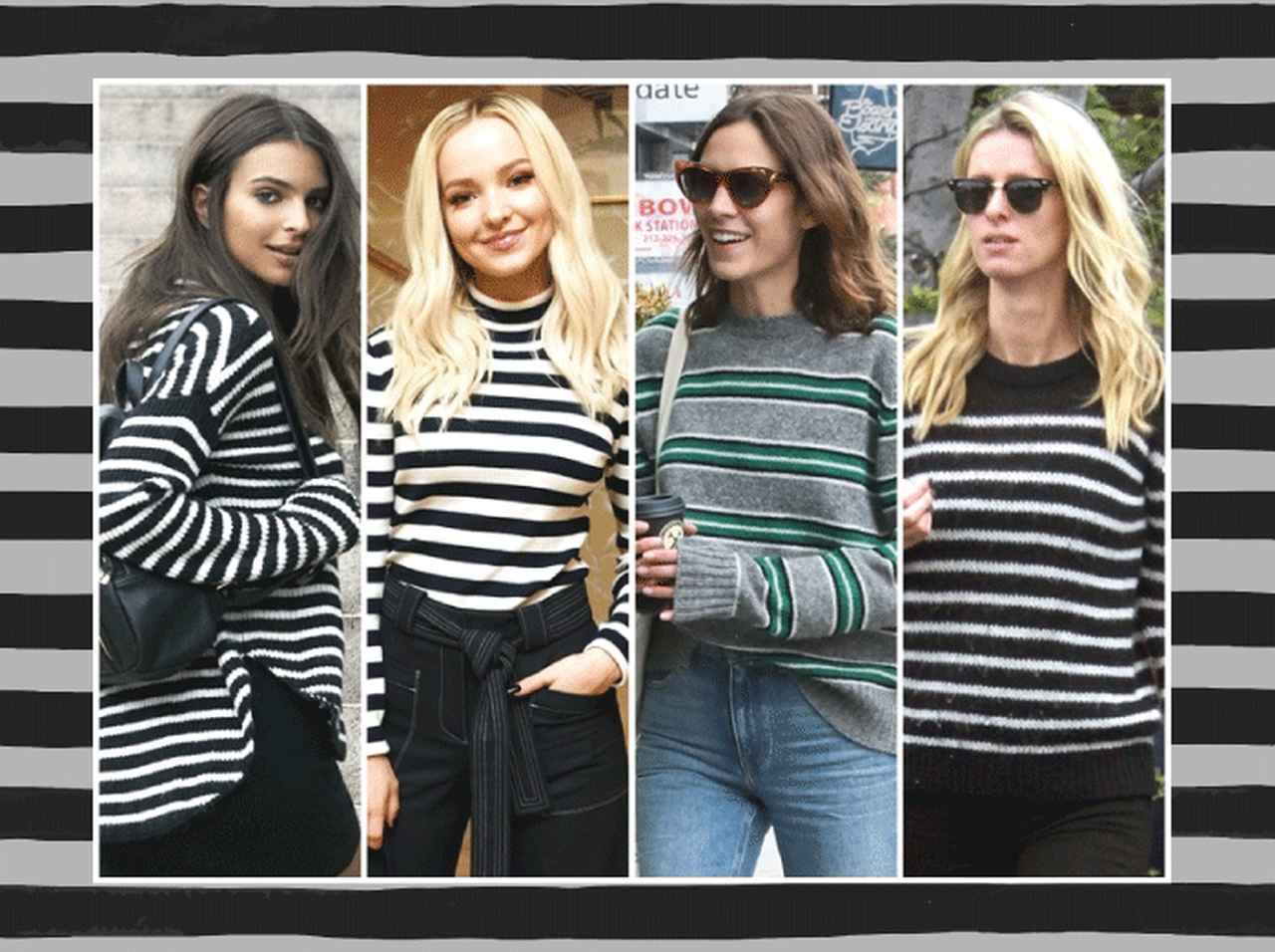 やぼったく見えがちなボーダーニットを、簡単テクで洗練ルックに!