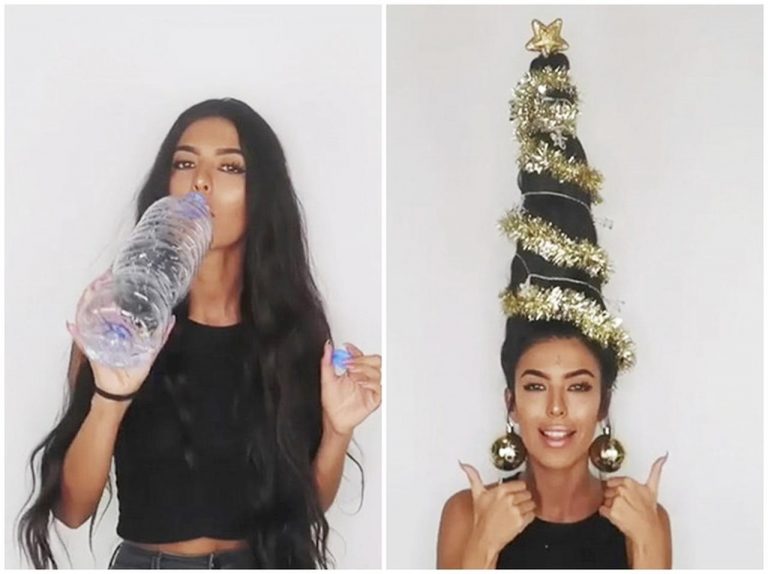 ペットボトルを使った「クリスマスツリーへア」が今すぐ試したくなる秀逸さ