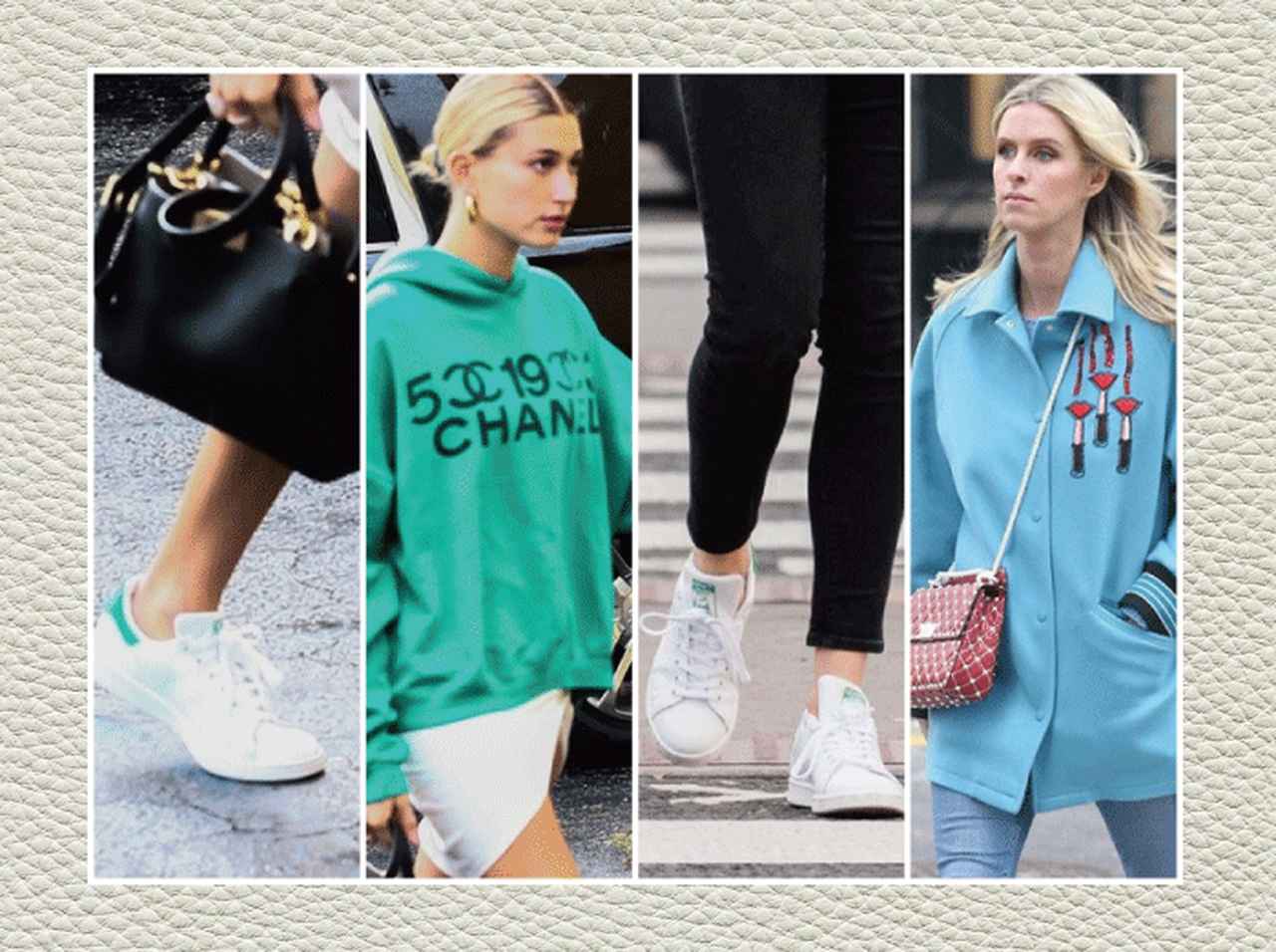 アディダス定番スニーカー、スタン・スミスはデニムにもスカートにもマッチ!