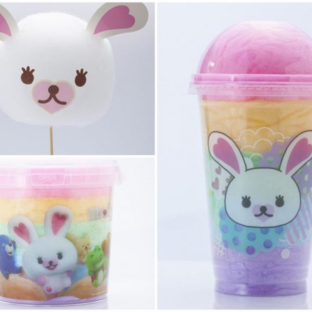 原宿のカラフルわたあめ店が「うさぎのモフィ」とコラボ
