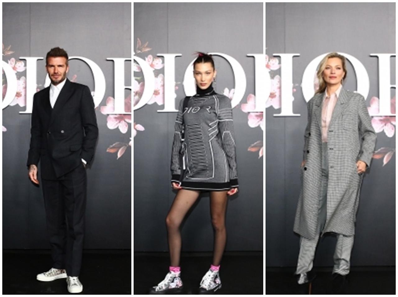 ディオールのコレクションのため、デビッド・ベッカム、ケイト・モス、ベラ・ハディッドらが来日!