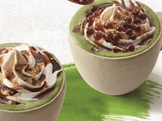 タリーズコーヒー新作「黒蜜きなこ抹茶ラテ」タピオカトッピングも