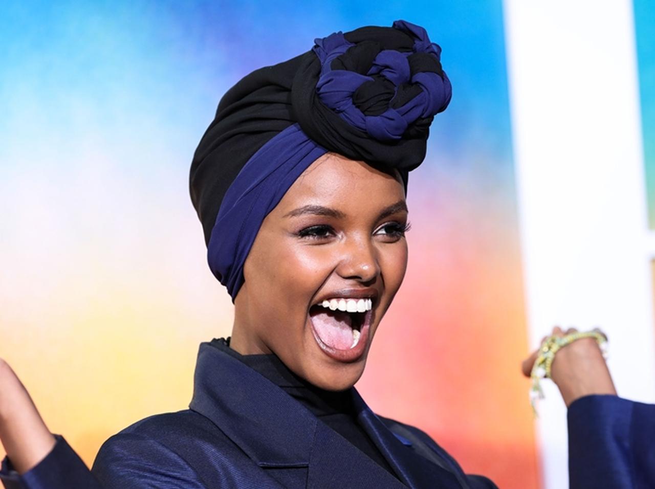 リキッドリップの使い方は自由自在!ヒジャブを被ったモデルのメイクが斬新