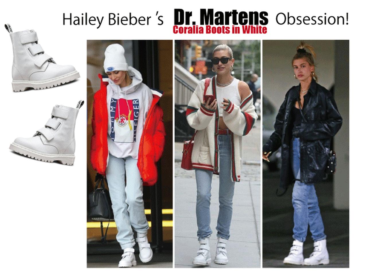 ヘイリー・ビーバー、ドクターマーチンのベルクロブーツをヘビロテ