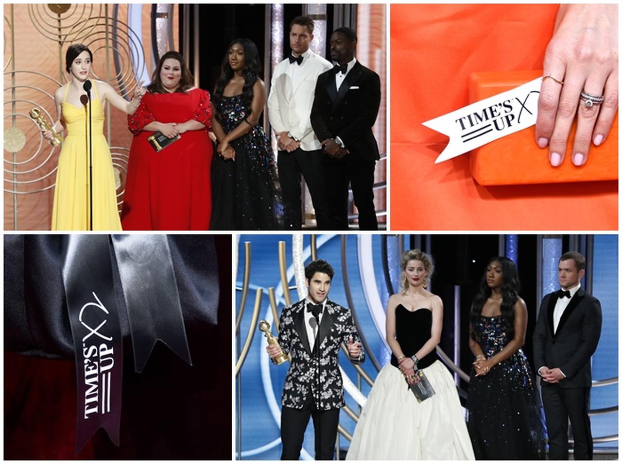 昨年に引き続き#MeToo旋風、セレブが「社会派アクセ」を着用【ゴールデン・グローブ2019】