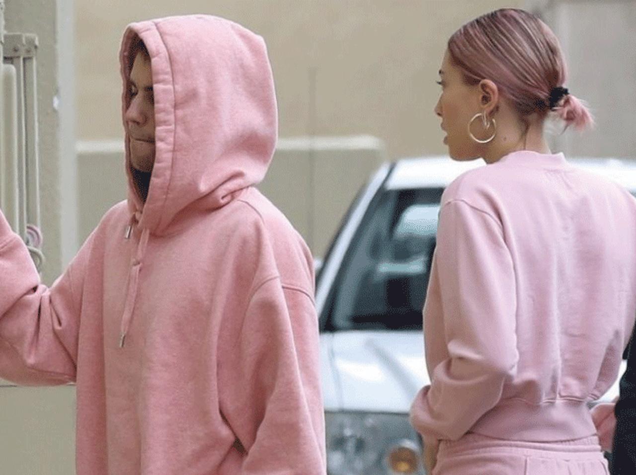 ジャスティン・ビーバーと妻ヘイリーのおそろいピンクコーデ!