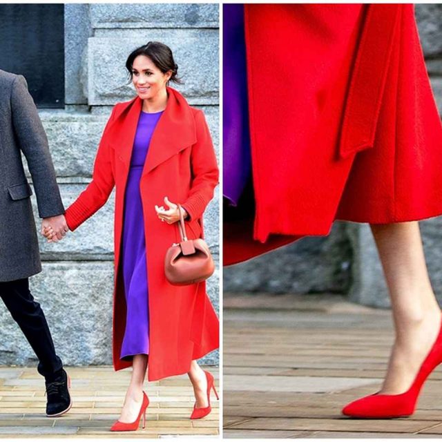 メーガン妃、スチュアート・ワイツマンのスエードパンプスを愛用