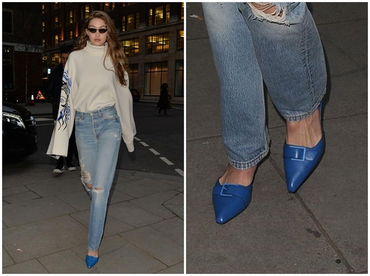 ジジ・ハディッドが、チャールズ＆キーズのパンプス愛用♡