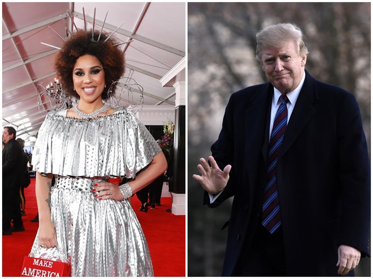 グラミー賞授賞式に再び「トランプ支持ドレス」のシンガーが登場