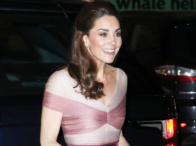 キャサリン妃、季節はずれの「さくら色ドレス姿」がまるでオーロラ姫