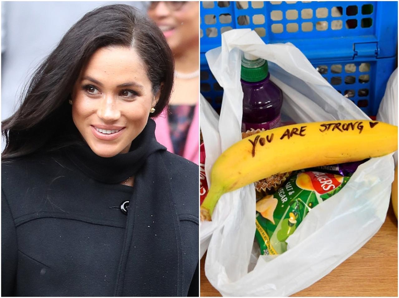 メーガン妃、売春からの脱却目指す女性たちへ向けバナナに「愛の格言」記す