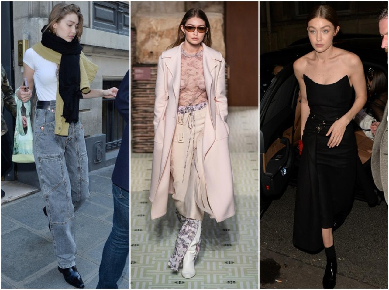 ジジ・ハディッド、パリ・ファッションウィークで1日3変化【写真】