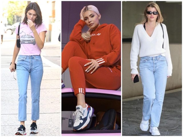 アディダスのファルコン スニーカーをカイリー、ケンダルなどセレブらが愛用