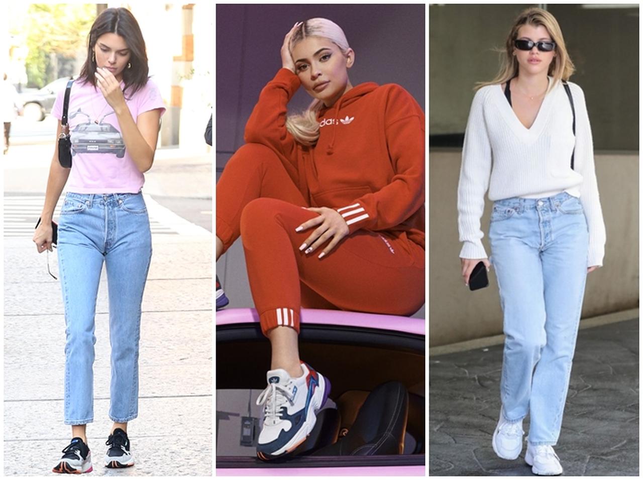 アディダスのファルコン スニーカーをカイリー、ケンダルなどセレブらが愛用