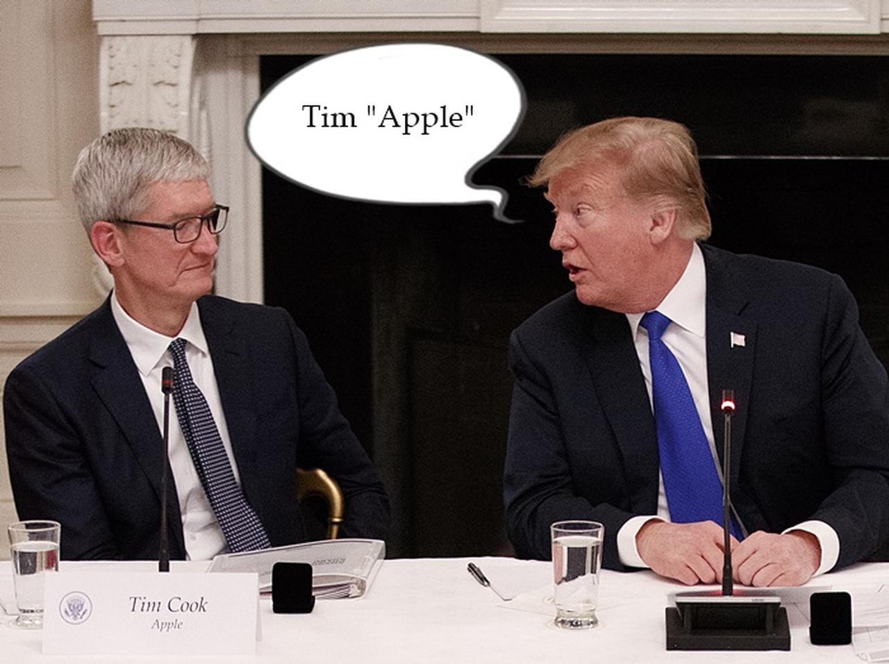 トランプ大統領がApple社長を“ティム・アップル”と呼ぶ「失言」が速攻ネタにされる