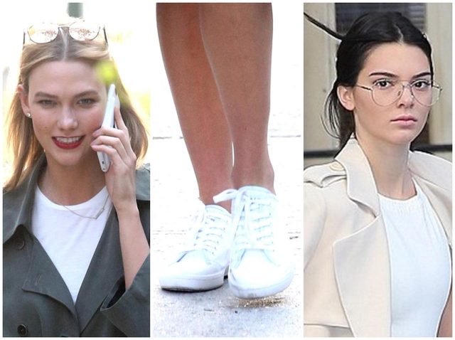 トレンチコートとスニーカーのグッドバランスをセレブから学ぶ！