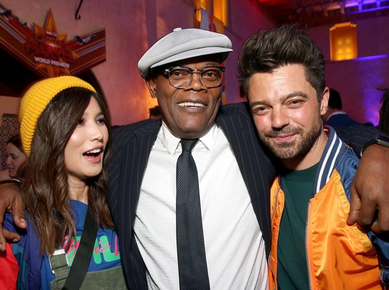 『キャプテン・マーベル』プレミア、「アイアンマンの父」の登場に熱狂する理由