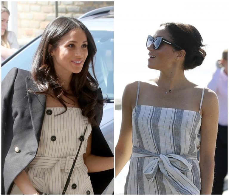 メーガン妃のストライプでスリムに見せる技に注目♡