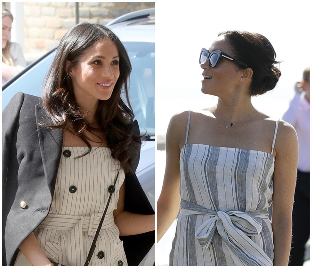 メーガン妃のストライプでスリムに見せる技に注目♡