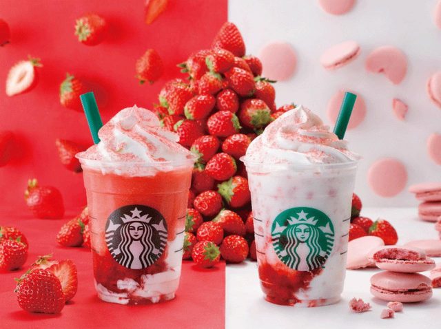 スタバ新作、“イチゴ過ぎる”ストロベリーベリーマッチフラペチーノ