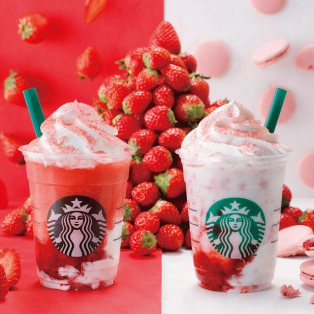 スタバ新作、“イチゴ過ぎる”ストロベリーベリーマッチフラペチーノ