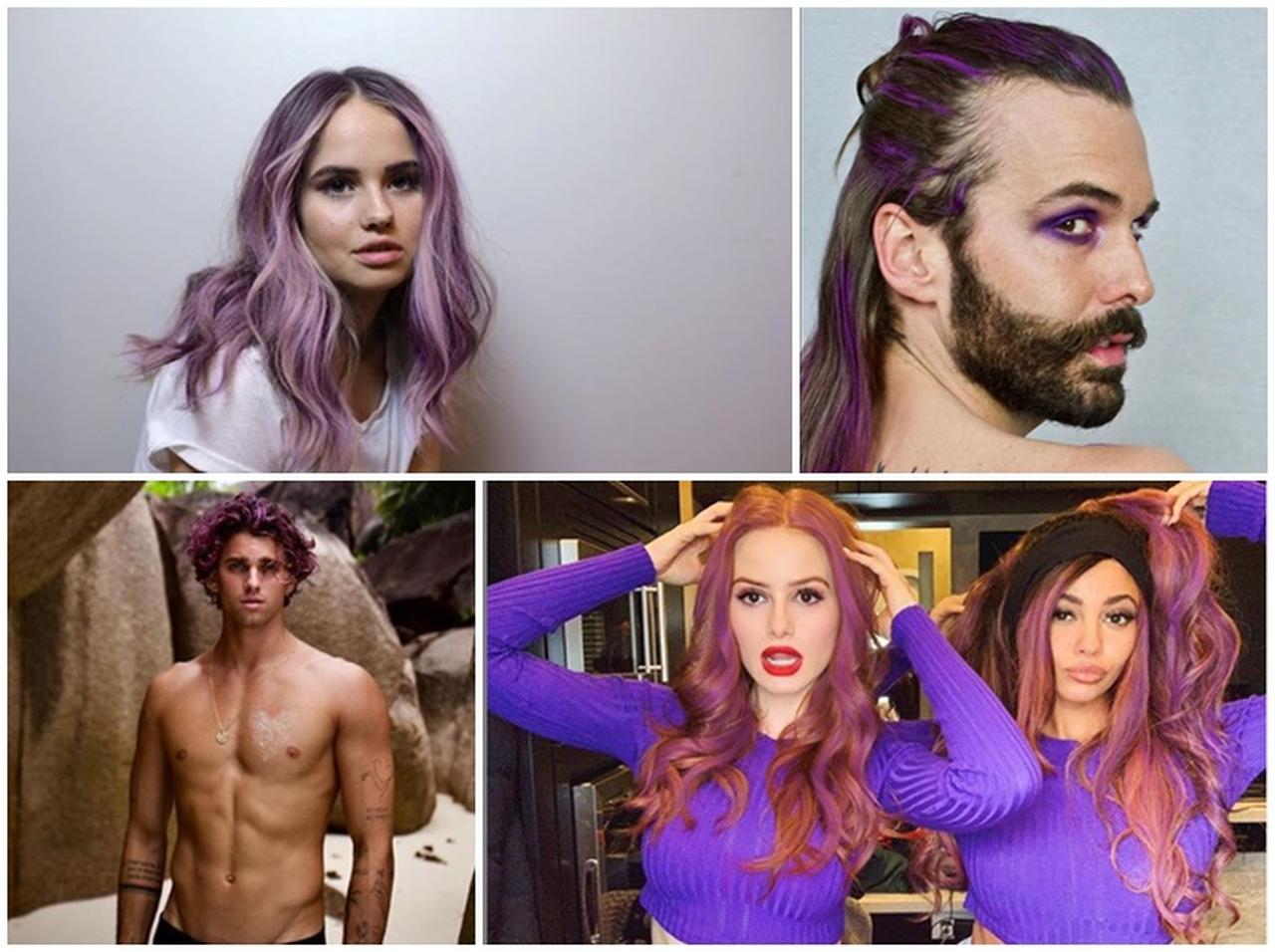 髪の毛を30日間「パープル」に染めるセレブが続出、その目的は？