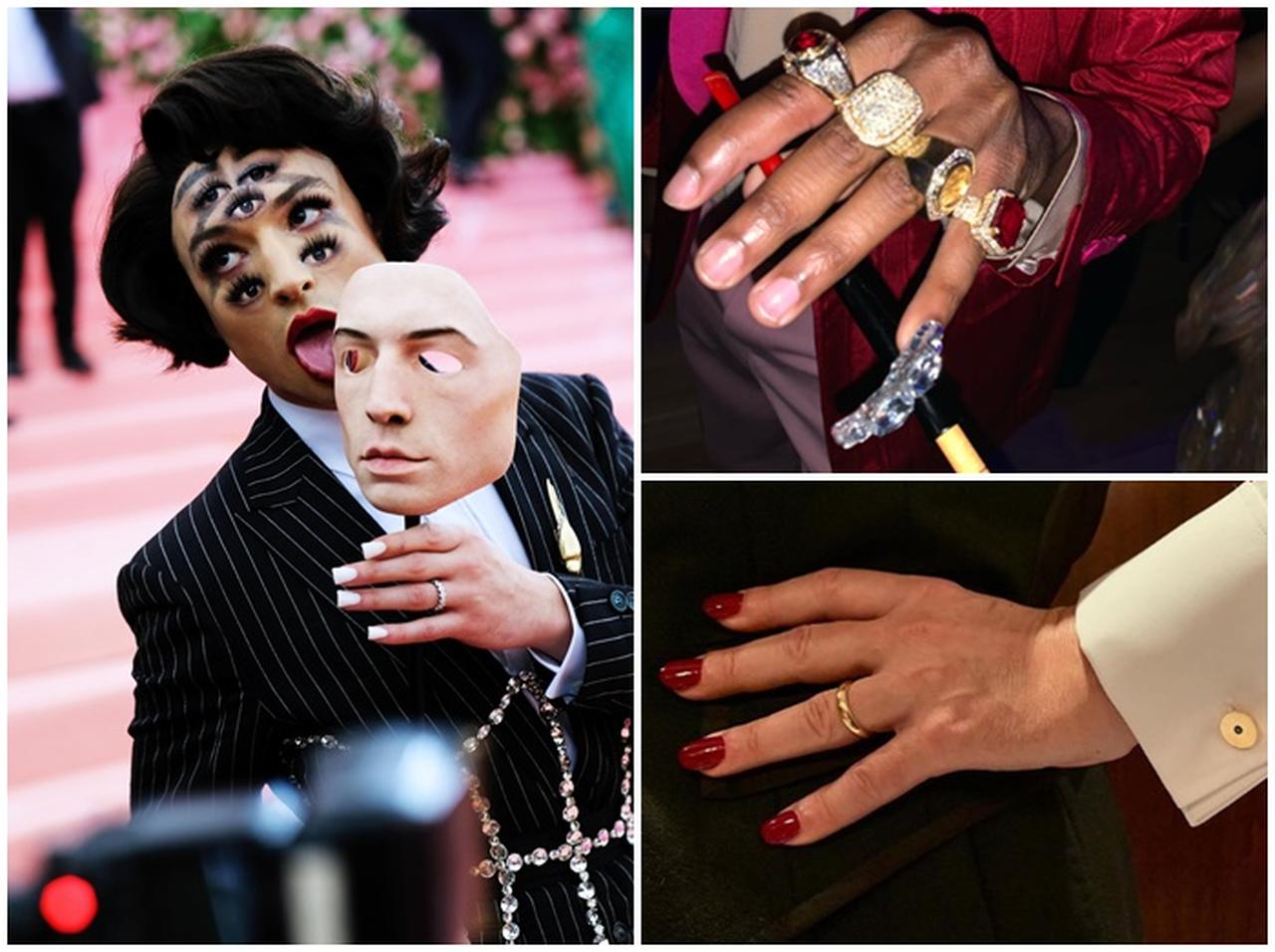 メットガラ、男性陣もネイル!オシャレなメンズネイルに注目