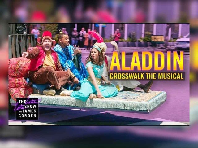 「横断歩道ミュージカル」に『アラジン』のメンバーが登場して爆笑の嵐