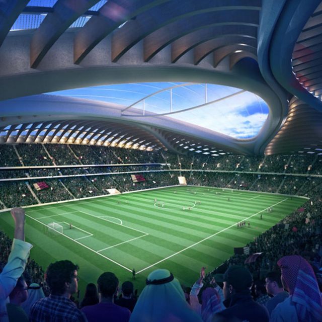 2022年カタールW杯、「女性器にしか見えない」と評されたスタジアムの全貌が公開