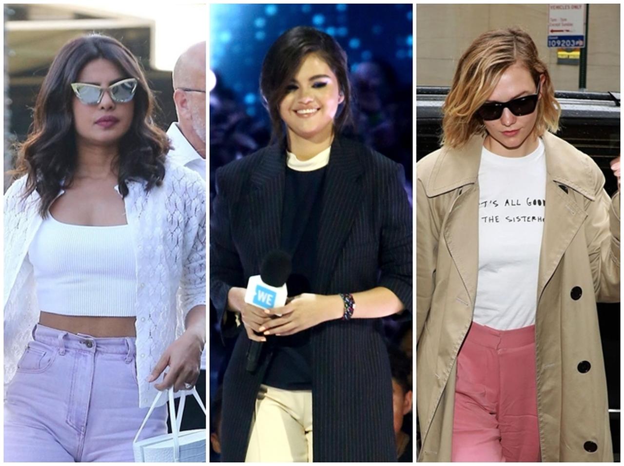 セレーナ・ゴメスら人気セレブは、ちょいワイドな春色カラーパンツを愛用！