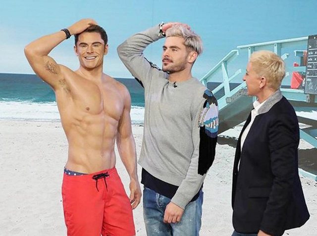 ザック・エフロンが自身の蝋人形と「腹筋対決」した結果…