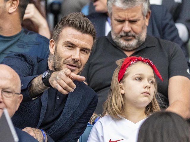 デビッド・ベッカム、再び愛娘ハーパーちゃんの「唇にキス」