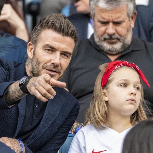デビッド・ベッカム、再び愛娘ハーパーちゃんの「唇にキス」