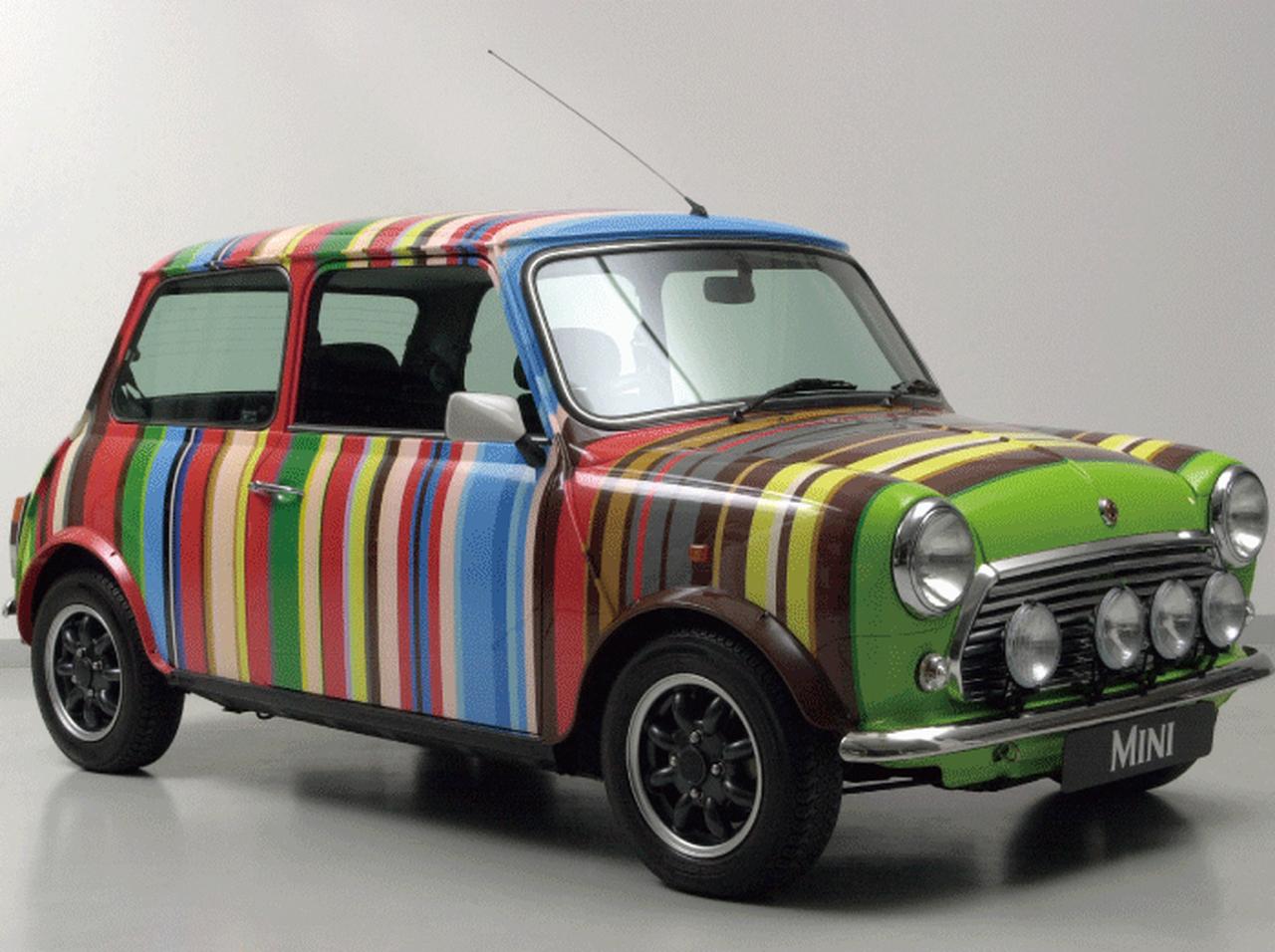 MINI誕生60周年イベントに、ポール・スミスがデザインした特別車を展示