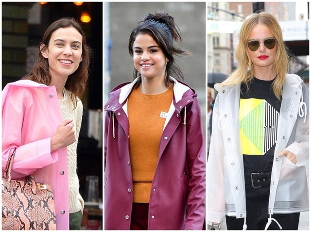 梅雨の時期に！レインコートのオシャレコーデはセレブがお手本