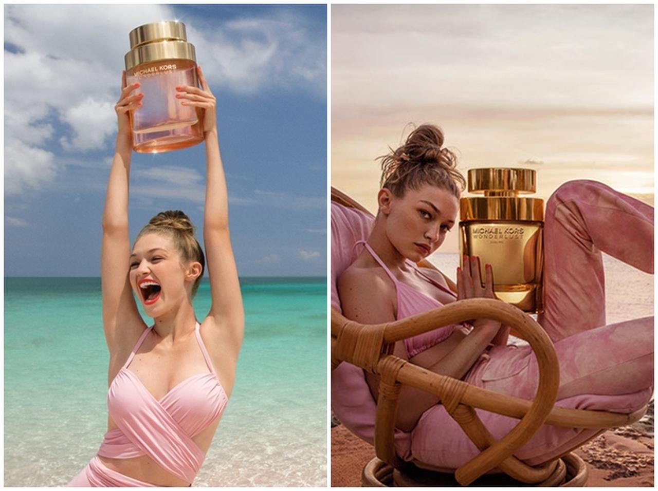 マイケル・コース新作フレグランスのキャンペーンにモデルのジジ・ハディド