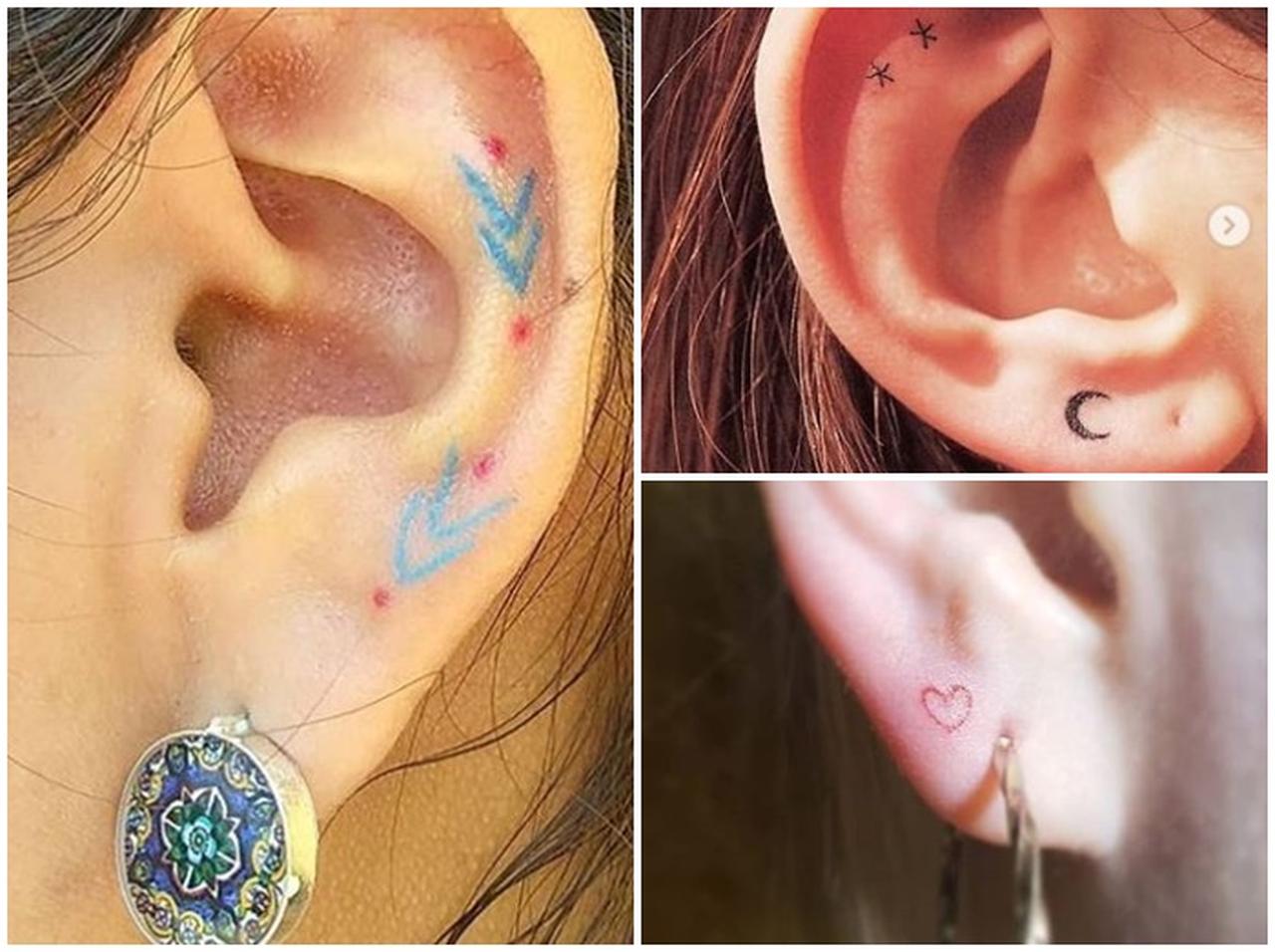 耳に小さな飾り♡オシャレな「ピアス・タトゥー」をチェック