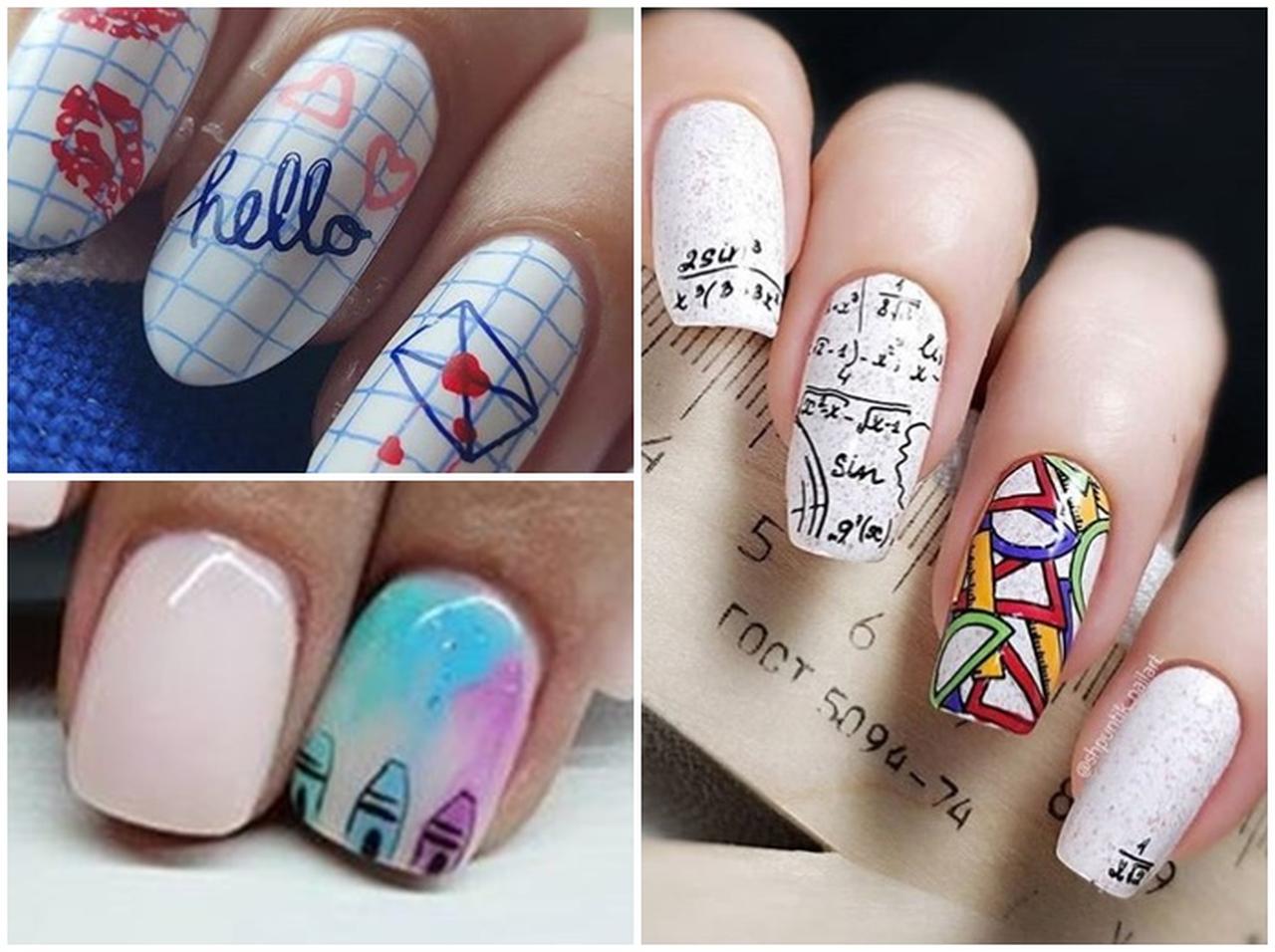 かわいくてやる気がでる、海外の「文房具ネイル」ネイルデザイン集