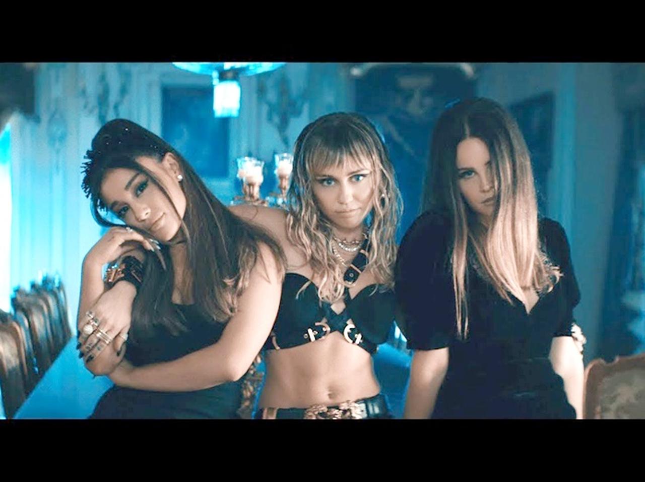 アリアナ、マイリー、ラナ「ドント・コール・ミー・エンジェル」のクールなMVが公開