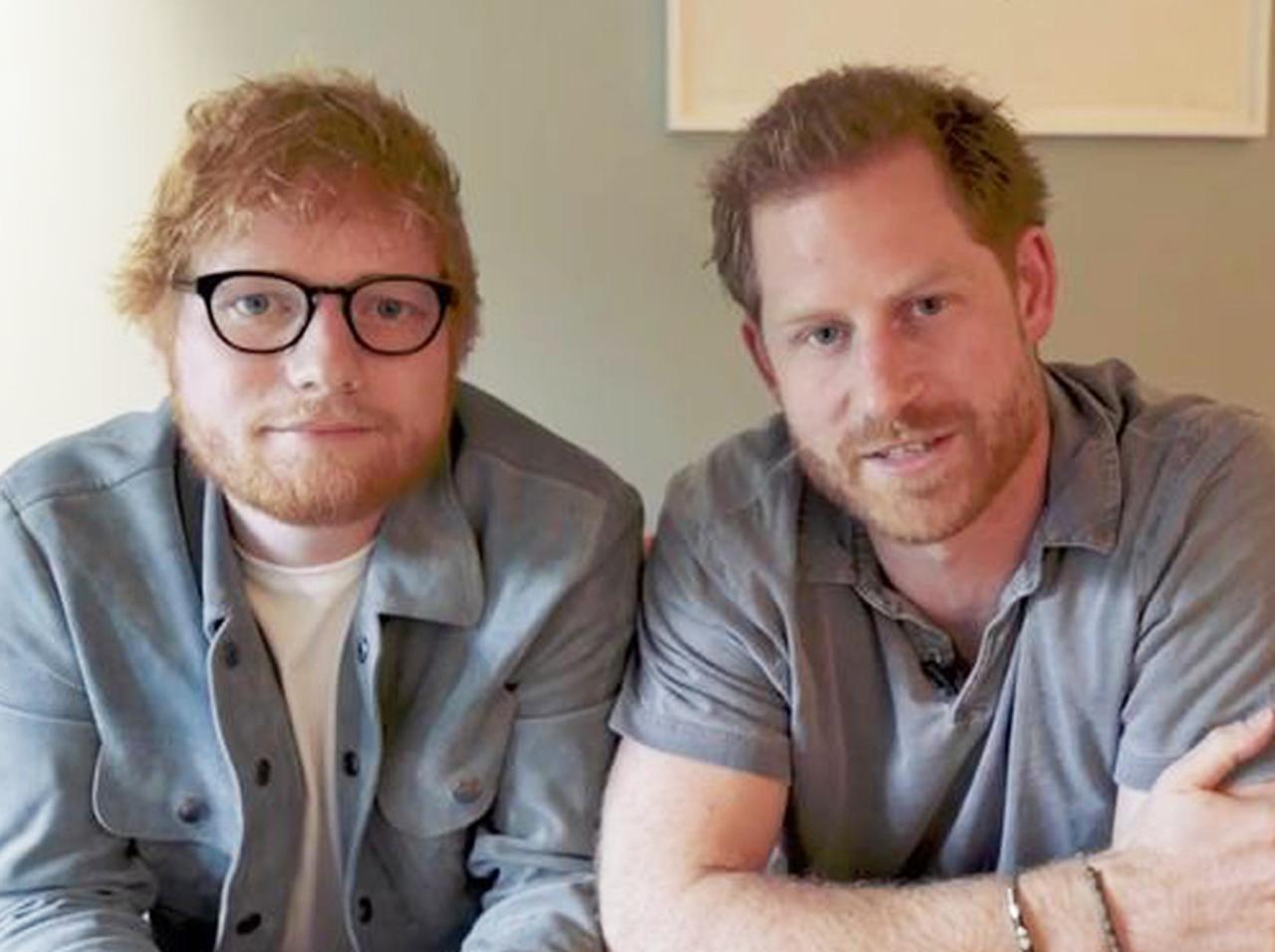 ヘンリー王子&エド・シーラン、おそろいの「赤毛」をネタにして注意喚起