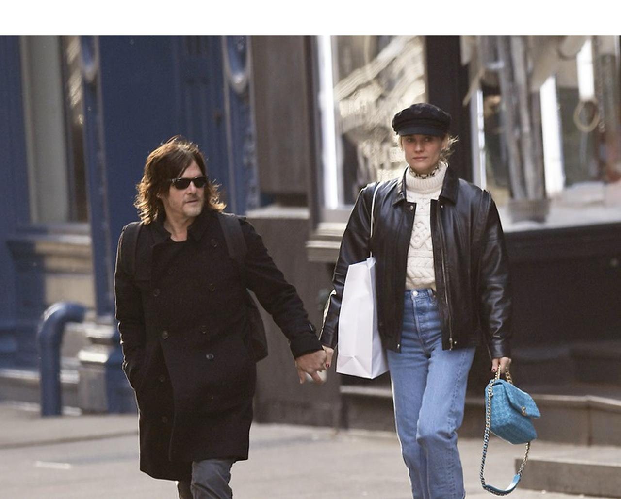 ノーマン・リーダス、ダイアン・クルーガーと久々に2人っきりで手繋ぎデート