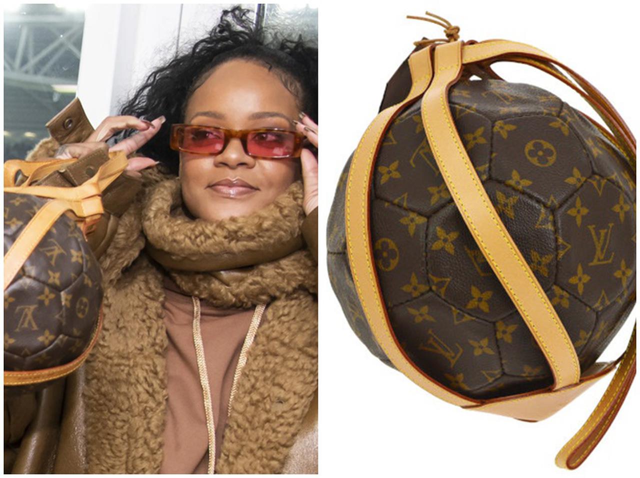 ルイ・ヴィトン製「サッカーボール」をリアーナがサッカー観戦に持参!