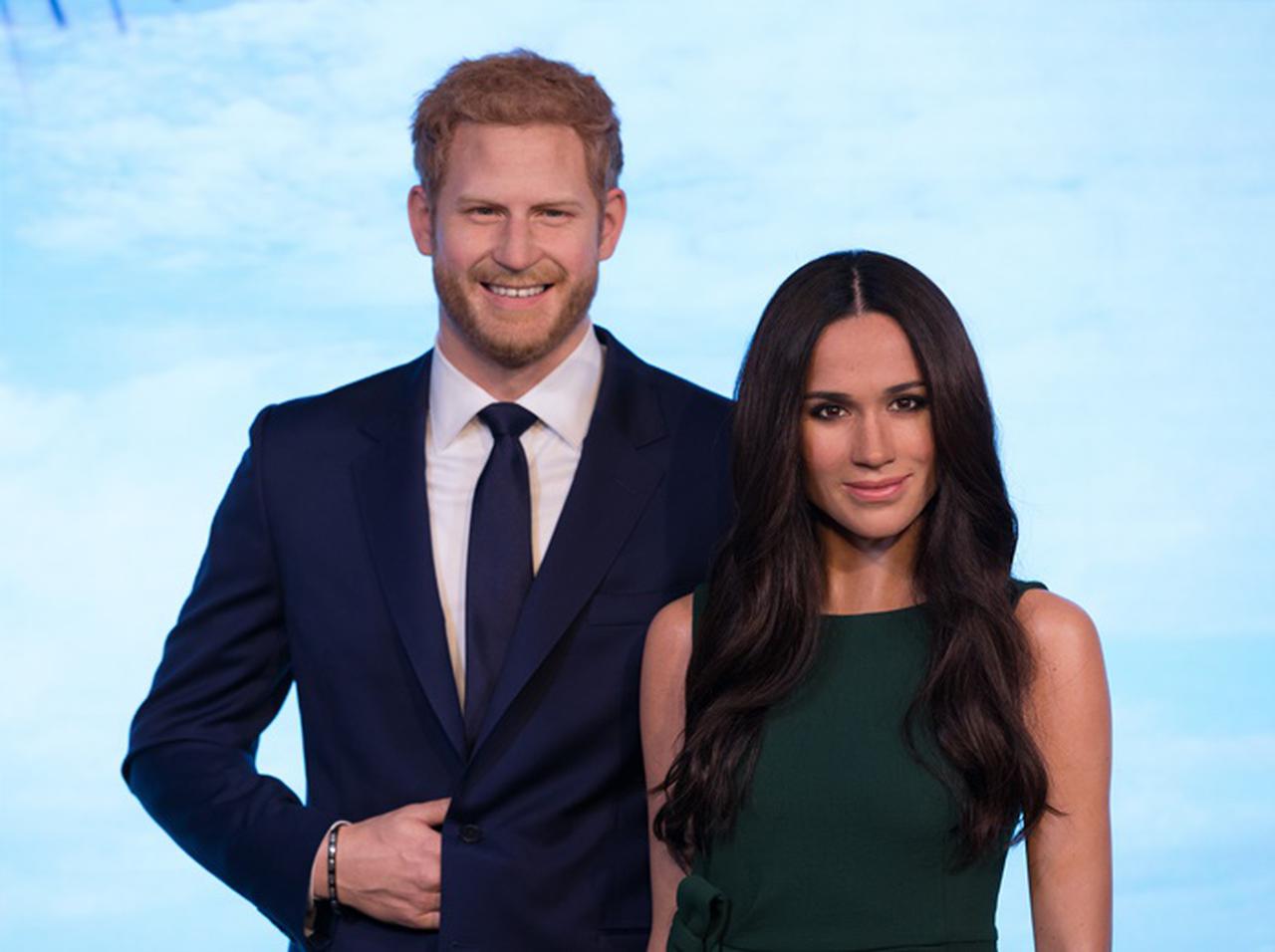 ヘンリー王子とメーガン妃の蝋人形、「ロイヤルファミリー」から排除される