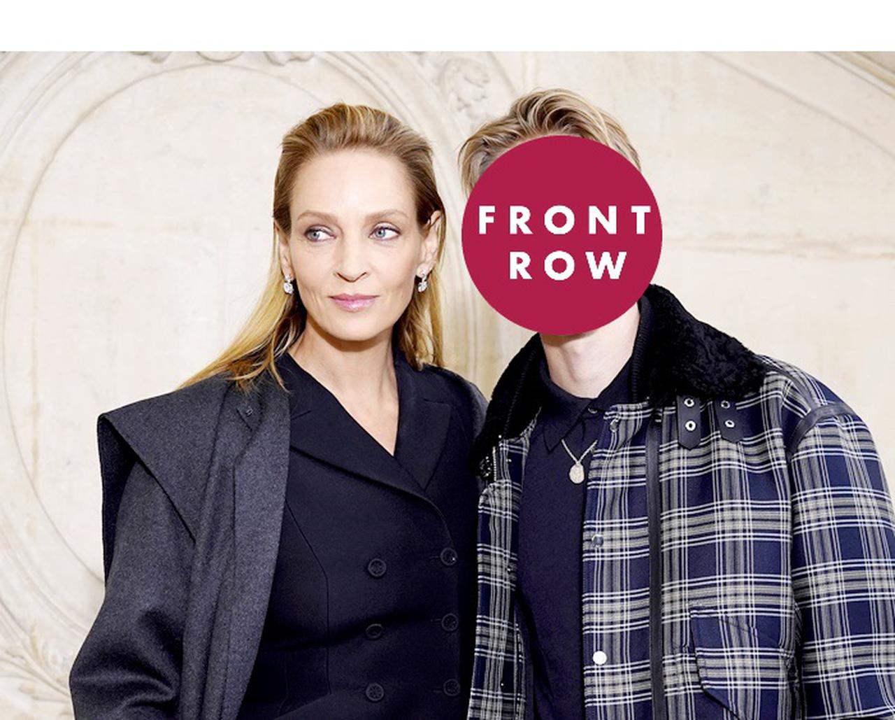 『キル・ビル』ユマ・サーマン、イケメン息子をファッションショーに同伴