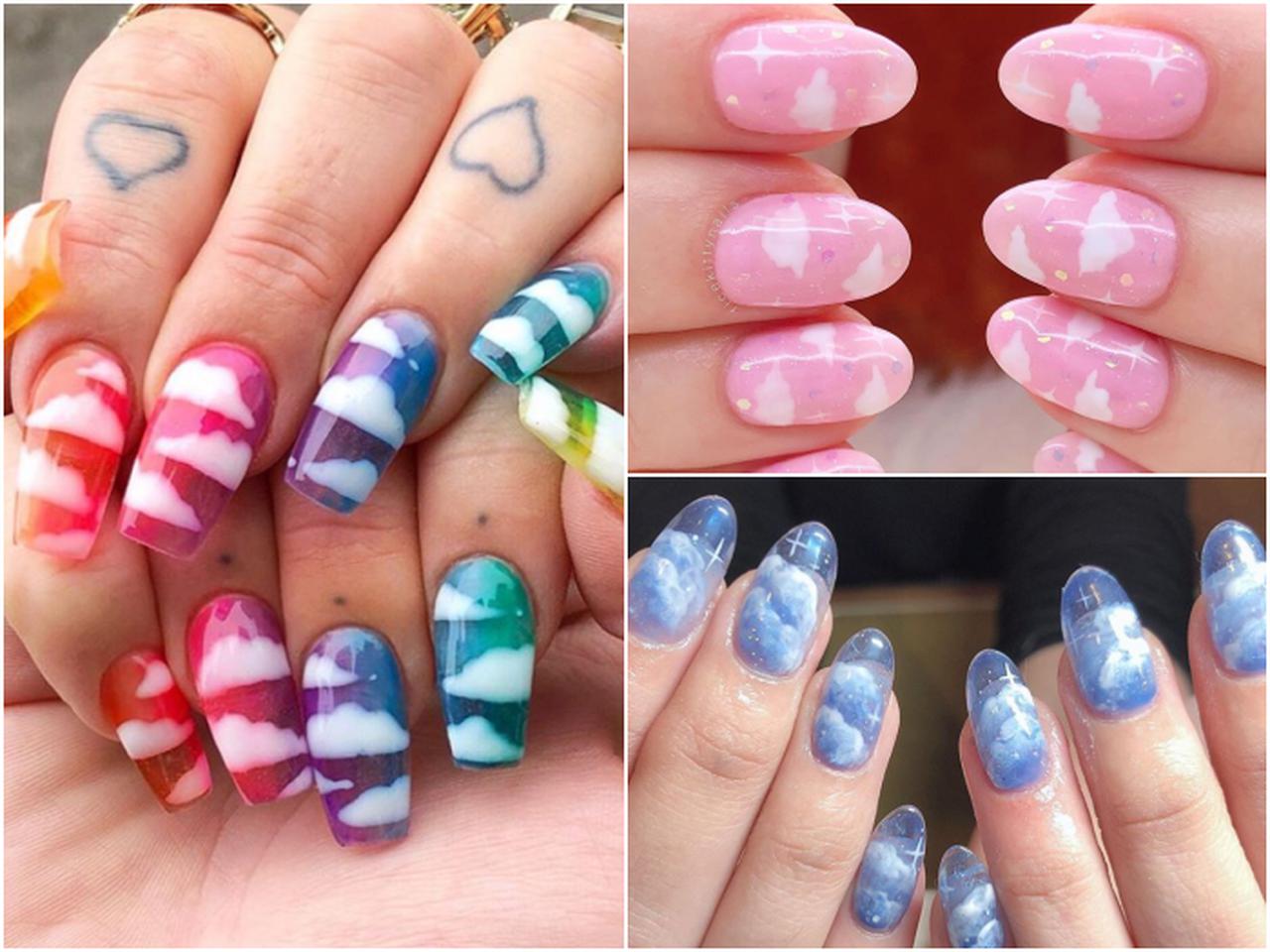 ふわふわキュートな「雲ネイル」がトレンドの予感!