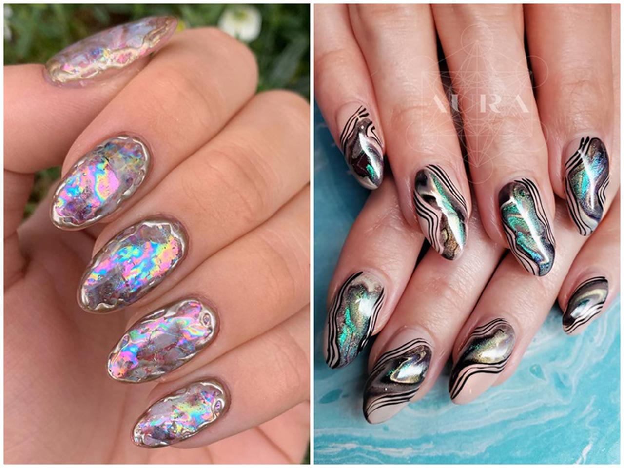 キラッキラのオーラあふれる輝き「オイスター・ネイル」がたまらない♡