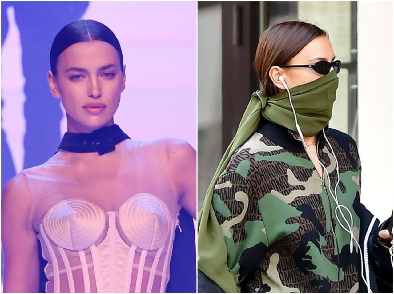 人気モデル、イリーナ・シェイクのコロナ対策「フェイスカバー」がハイセンス