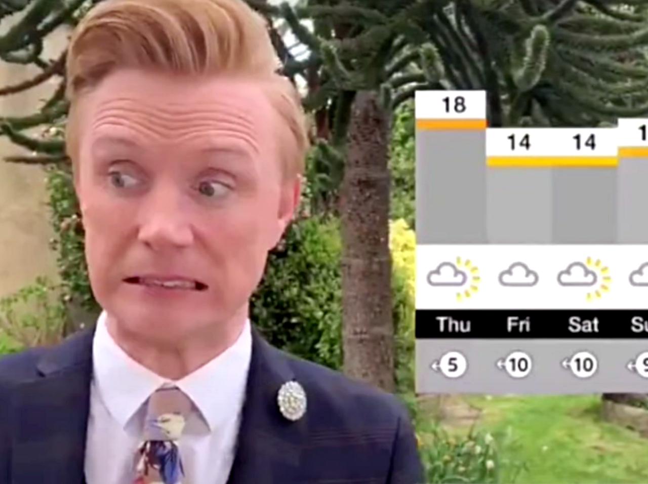 英BBCニュースのお天気キャスター、自宅中継で番組テーマ曲を熱演!陽気すぎて世界がニッコリ